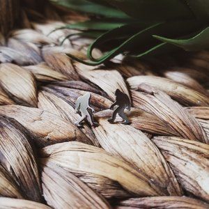 Stainless Steel Bigfoot Stud Earrings